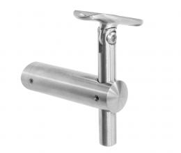 Montante de montaje Ø 42,4 - pasamanos (tubo mm), con regulación, AISI 304, SATINADO