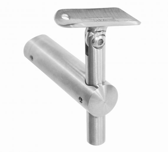 Foto Montante de montaje Ø 42,4 - pasamanos (tubo Ø 42,4 mm), con regulación, AISI 304, SATINADO