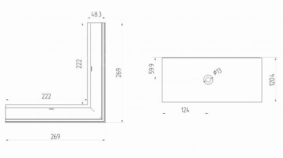 Foto Perfil angular exterior de aluminio ETK.002.Z2.AL.A, ANODIZADO