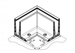 Perfil angular de aluminio ETP.006.03.AL.A, ANODIZADO