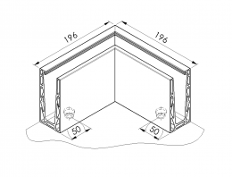 Perfil angular exterior de aluminio ETK.006.Z1.AL.A, ANODIZADO