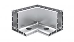 Perfil angular exterior de aluminio ETP.K105.20.AL.A, anodizado