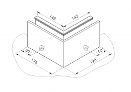 Perfil angular exterior de aluminio ETK.006.W1.AL.A, ANODIZADO
