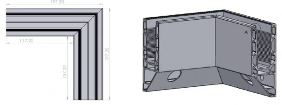 Foto Perfil angular interior de aluminio ETP.K120.20.AL.A, anodizado
