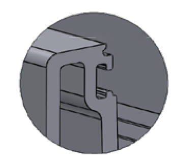 Foto Perfil angular interior de aluminio ETP.K120.20.AL.A, anodizado