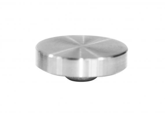 Foto Parte frontal del soporte de cristal con brida fi 30mm M8, AISI 304, SATINADO