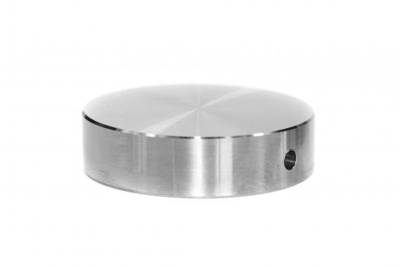 Foto Parte frontal del soporte de cristal plano fi 50mm M10, AISI 304, SATINADO