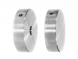 Parte frontal del soporte de cristal plano fi 50mm M10, AISI 304, SATINADO