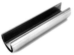 Pasamanos 40x40mm colocado sobre vidrio, AISI 304, SATINADO / 5m.