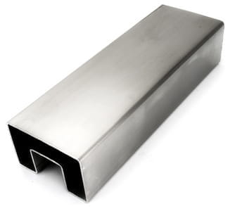 Foto Pasamanos 40x60mm colocado sobre vidrio, AISI 304 / 2,5m