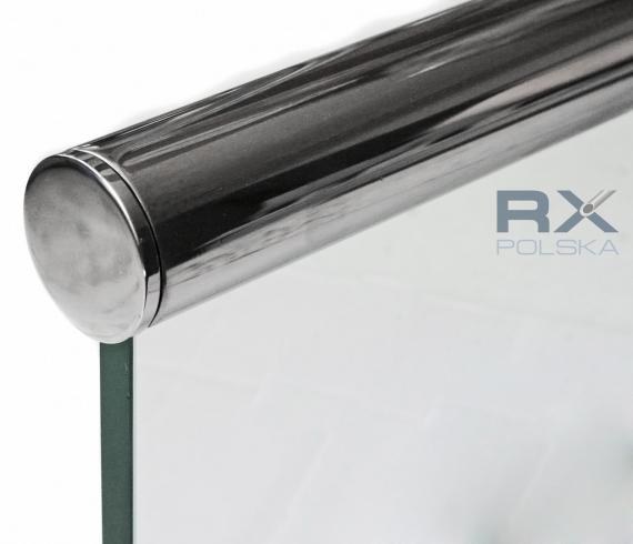 Foto Pasamanos 42,4mm colocado sobre vidrio, AISI 316, Pulido / 5m