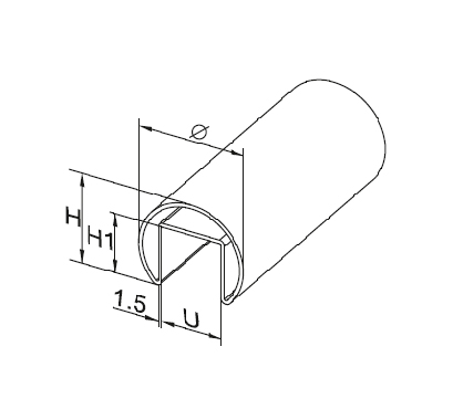 Foto Pasamanos 48,3 mm colocado sobre vidrio, AISI 316, SATINADO / 2,5 m