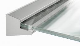 Perfil de aluminio para marquesina de vidrio La Pensilina  /L 1000 mm