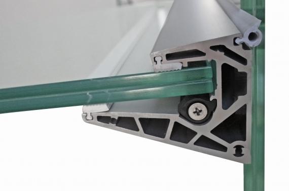 Foto Perfil de aluminio para marquesina de vidrio La Pensilina  /L 3000 mm