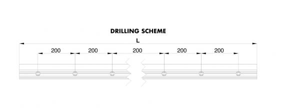 Foto Perfil de aluminio para marquesina de vidrio La Pensilina  /L 3000 mm
