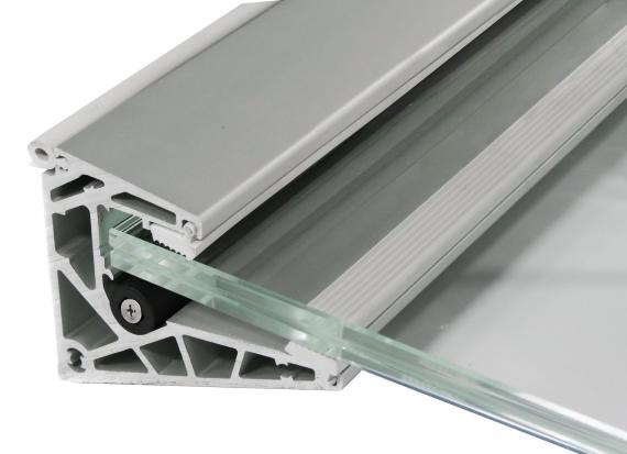 Foto Perfil de aluminio para marquesina de vidrio La Pensilina  /L 3000 mm, EN BRUTO