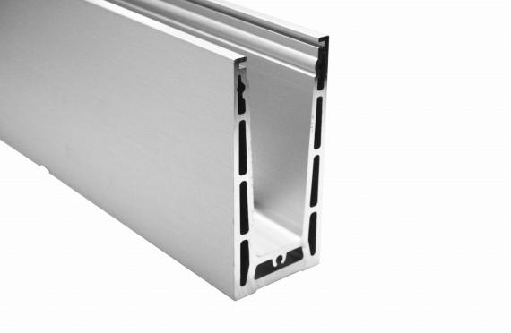 Foto Perfil de aluminio para vidrio - fijación desde arriba / 5 m