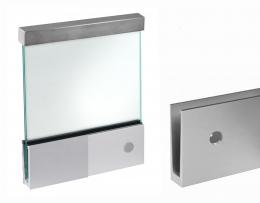 Perfil de aluminio para vidrio, fijación lateral / 2,5 m