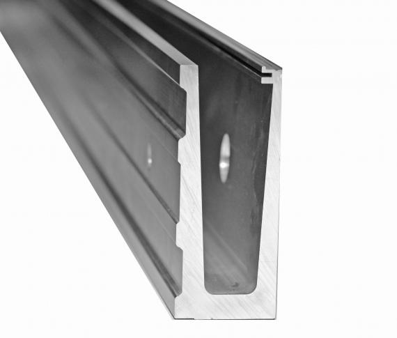 Foto Perfil de aluminio para vidrio, fijación lateral / 6 m