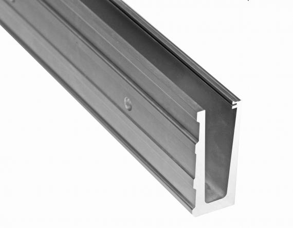 Foto Perfil de aluminio para vidrio, fijación lateral / 6 m