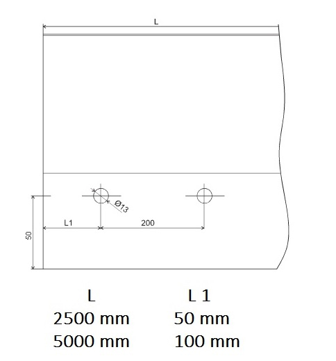 Foto Perfil de aluminio para vidrio, fijación lateral (Y) / 5 m