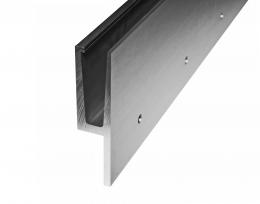 Perfil de aluminio para vidrio, fijación lateral (Y) / 6 m