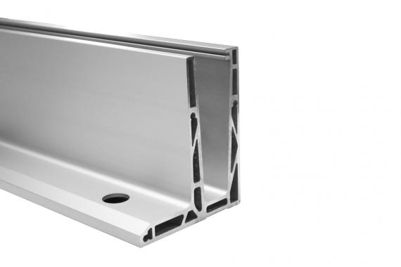 Foto Perfil de aluminio para vidrio - fijación superior L2 /5 m