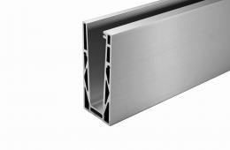 Perfil de aluminio para vidrio - fijación superior U2 / 2,5 m