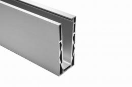 Perfil de aluminio para vidrio - fijación superior U2 / 5 m
