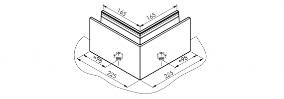 Foto Perfil de esquina ETP.007.01.AL.A, ALUMINIO ANODIZADO