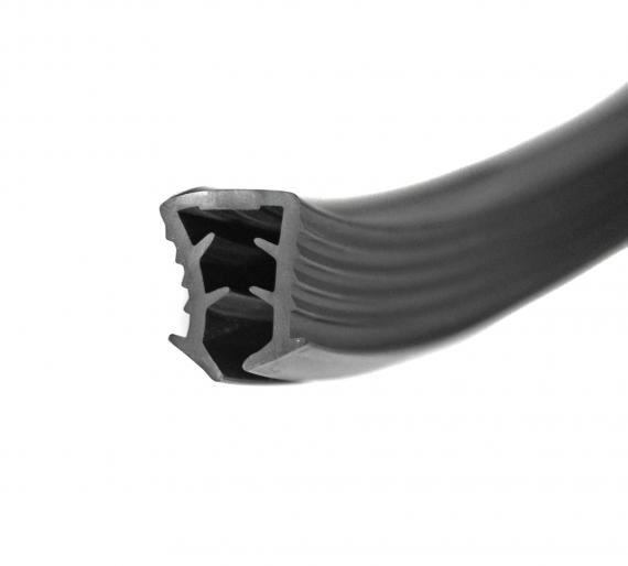 Foto Perfil en U para vidrio 10mm SET - 2,5m, AISI 304, SATINADO