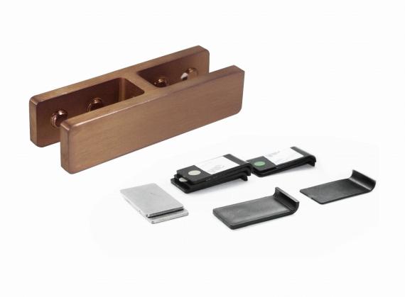 Foto Pinzas para vidrio103x34x25 mm, 12-15 mm, AISI 316, COBRE SATINADO