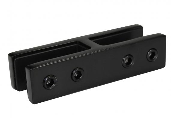 Foto Pinzas para vidrio103x34x25 mm, 12-15 mm, AISI 316, RAL 9005 MATE