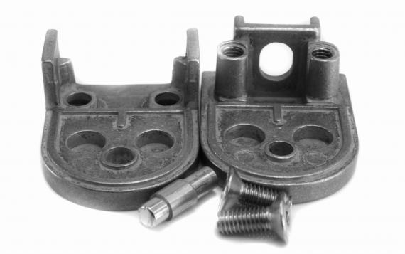 Foto Pinzas para vidrio40x50 para tubo de 42,4 mm, ZAMAK, EN BRUTO