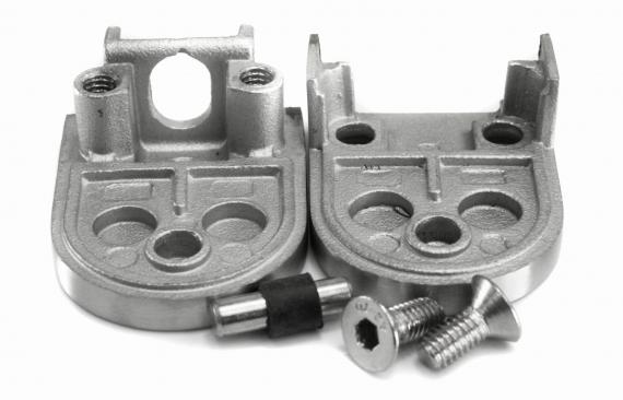 Foto Pinzas para vidrio40x50 para tubo de 50,8 mm, AISI 304, SATINADO