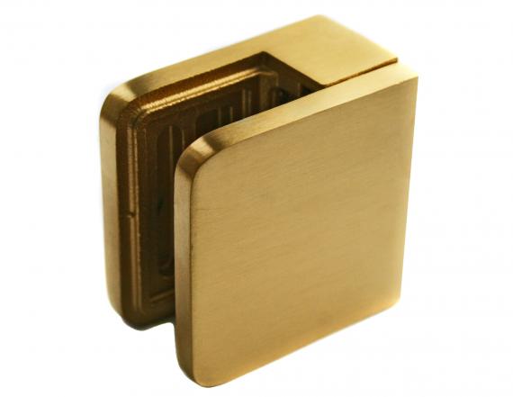 Foto Pinzas para vidrio45x45 mm, AISI 304, DORADO SATINADO