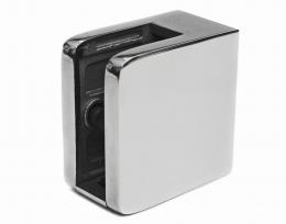 Pinzas para vidrio45x45 mm con placa de protección superficie plana , AISI 304, Pulido