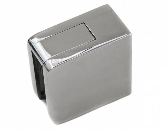 Foto Pinzas para vidrio45x45 mm con placa de protección para superficie plana , AISI 304, Pulido