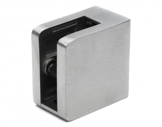 Foto Pinzas para vidrio45x45 mm con placa de protección para superficie plana, AISI 316, SATINADO,