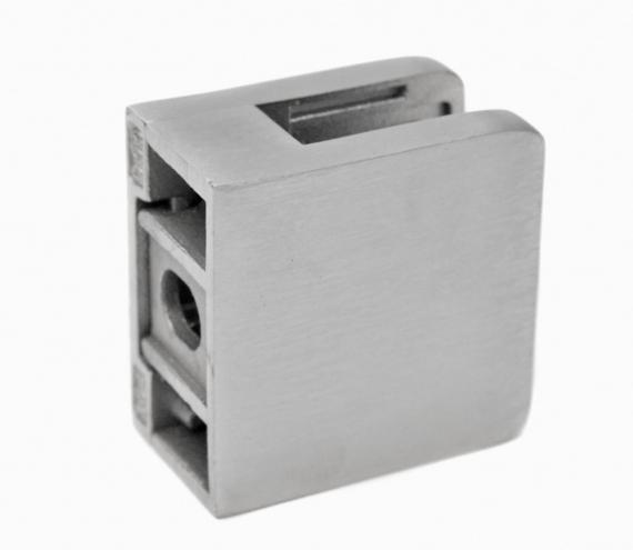 Foto Pinzas para vidrio45x45 mm con placa de protección para superficie plana, AISI 316, SATINADO,