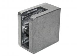 Pinzas para vidrio45x45 mm con placa de protección superficie plana, ZAMAK, CRUDO