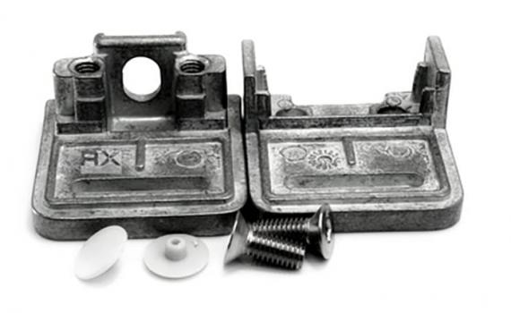 Foto Pinzas para vidrio45x45 mm para superficie plana, ZAMAK, CRUDO.