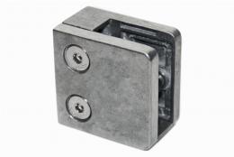 Pinzas para vidrio45x45 mm con placa de protección superficie plana, ZAMAK, CRUDO