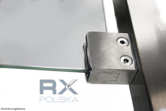 Foto Pinzas para vidrio45x45 mm con placa de protección para superficie plana, ZAMAK, RAL 9005