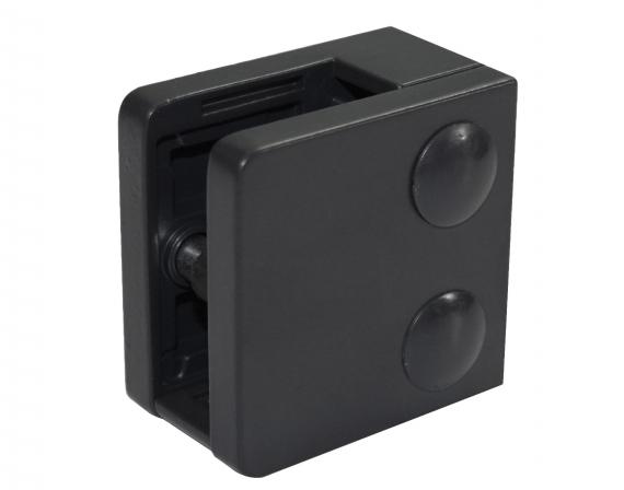 Foto Pinzas para vidrio45x45 mm con placa de protección para superficie plana, ZAMAK, RAL 9005