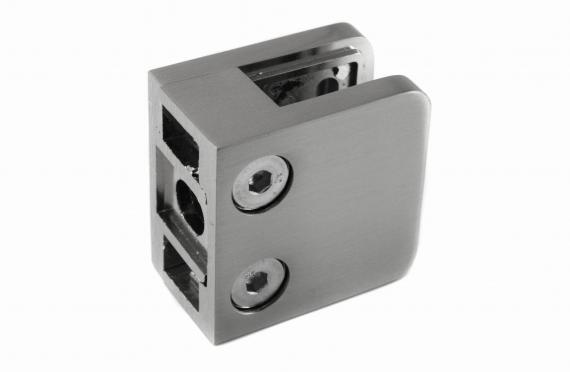 Foto Pinzas para vidrio45x45 mm para superficie plana, ZAMAK, SATINADO