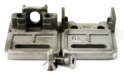 Foto Pinzas para vidrio45x45 para tubo 50,8 mm, AISI 304, SATINADO