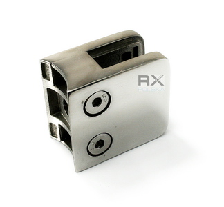 Foto Pinzas para vidrio45x45 para tubo de 42,4 mm, AISI 304, PULIDO Pulido