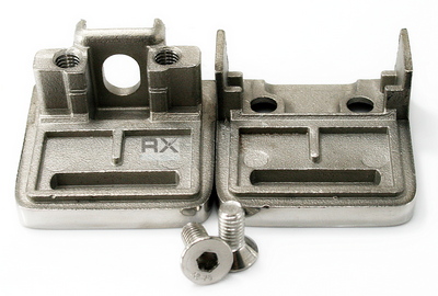 Foto Pinzas para vidrio45x45 para tubo de 42,4 mm, AISI 304, PULIDO Pulido