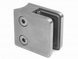 Pinzas para vidrio45x45 tubo de 42,4 mm, AISI 304, SATINADO